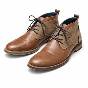 Freeman Brent F218001 Memory Foam Chukka Boots Men's 10.5M Brown Lace Up